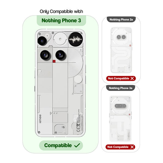 Shockproof Hybrid Transparent Phone Case For Nothing Phone 3 with Hard Back and Soft Bumper for Maximum Protection