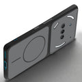 Slim silicone Black phone case for Nothing Phone 3A 5G side angle view showing grip texture and precise cutouts