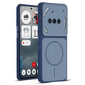 Full protective dual tone Blue silicone case for Nothing Phone 3A 5G showing front and back design coverage