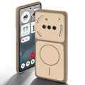 Dual tone silicone Brown back cover for Nothing Phone 3A 5G showing camera protection and design