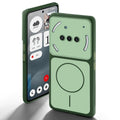 Dual tone silicone Green back cover for Nothing Phone 3A 5G showing camera protection and design