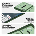 Green Phone case for Nothing Phone 3A 5G highlighting raised camera protection, anti-slip texture, and responsive side buttons
