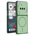 Full protective dual tone Green silicone case for Nothing Phone 3A 5G showing front and back design coverage