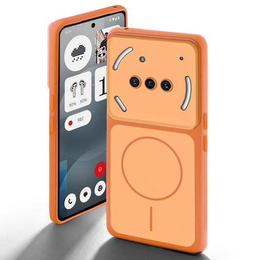Dual tone silicone Orange back cover for Nothing Phone 3A 5G showing camera protection and design