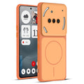 Full protective dual tone Orange silicone case for Nothing Phone 3A 5G showing front and back design coverage