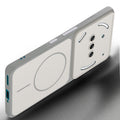 Slim silicone White phone case for Nothing Phone 3A 5G side angle view showing grip texture and precise cutouts