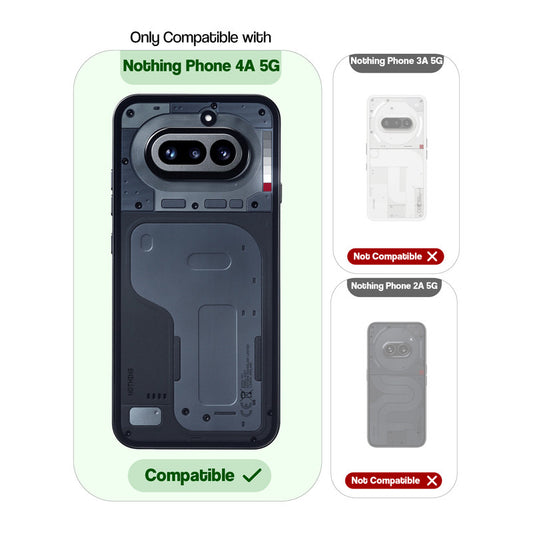 Shockproof Hybrid Magnetic Case for Nothing Phone 4A 5G with Hard Back & Soft Bumper