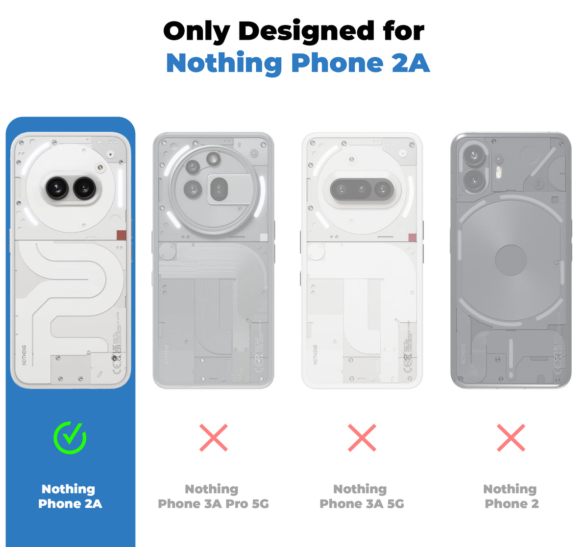 Soft Frame Clear Case For Nothing Phone 2A