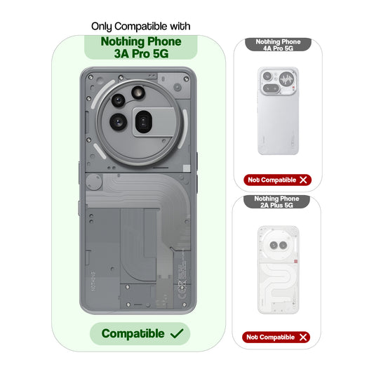 Transparent Shockproof Phone Back Cover Case With Raised Edges For Nothing Phone 3A Pro 5G