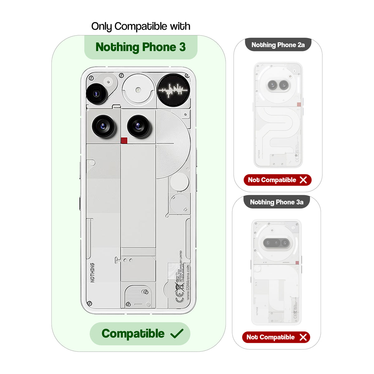 Frosted Sleek Matte Wireless Charging Support Back Cover Case for Nothing Phone 3 5G With Raised Camera Protection