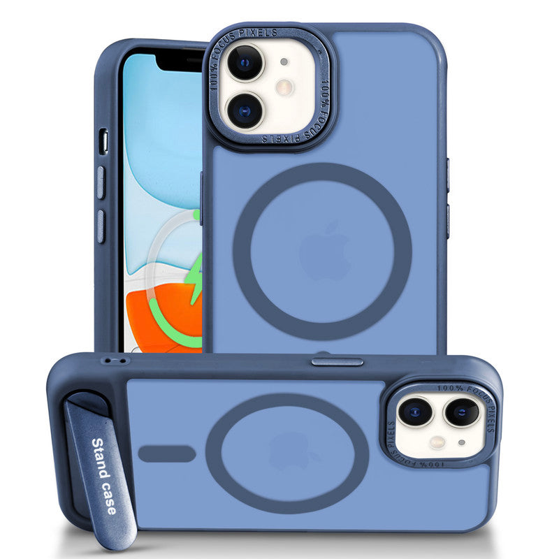 Semi-Transparent Hard Back & Wireless Charging Support Compatible With Kickstand Back Case Apple iPhone 11