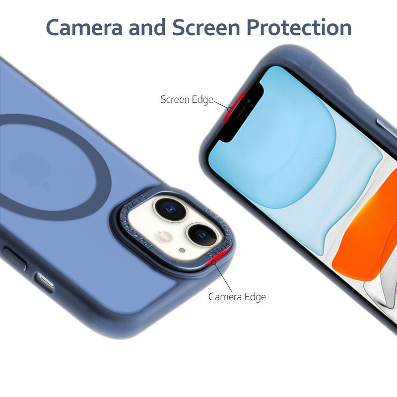 Semi-Transparent Hard Back & Wireless Charging Support Compatible With Kickstand Back Case Apple iPhone 11