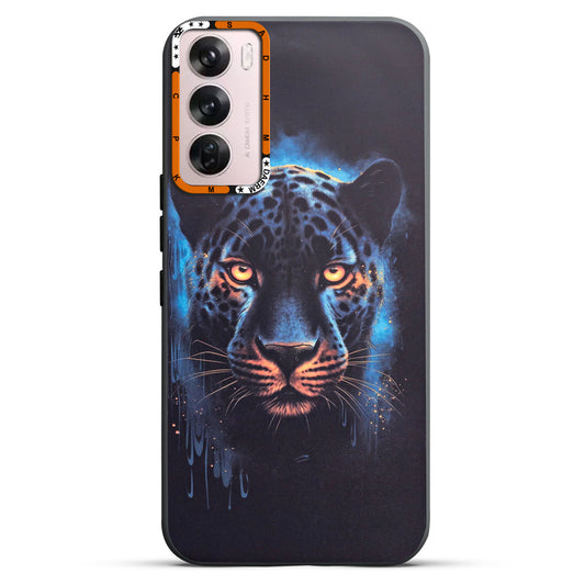 Dark Elegant Wild Creatures Printed Back Cases For Oppo Reno 12 5G