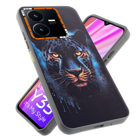 Dark Elegant Wild Creatures Printed Back Cases For Vivo Y35 4G