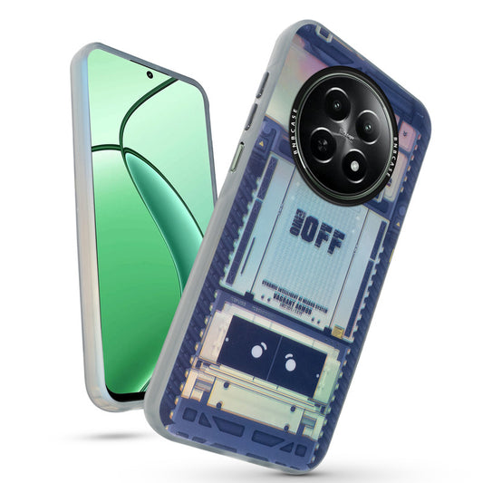 Futuristic Rainbow Effect Circuit Print Hard Back Cover For Realme 12X 5G