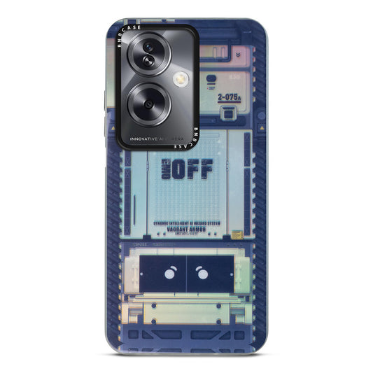 Futuristic Rainbow Effect Circuit Print Hard Back Cover For Oppo A79 5G