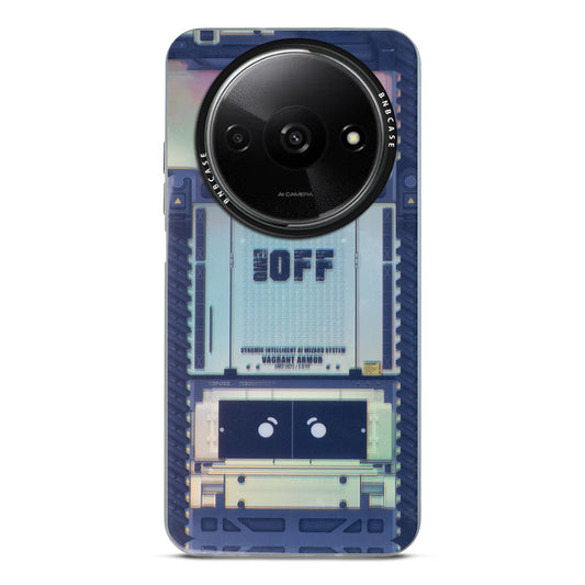 Futuristic Rainbow Effect Circuit Print Hard Back Cover For Redmi A3 2024