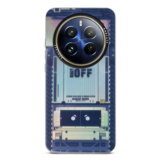 Futuristic Rainbow Effect Circuit Print Hard Back Cover For Realme 12 Pro 5G