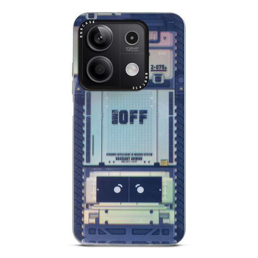 Futuristic Rainbow Effect Circuit Print Hard Back Cover For Redmi Note 13 5G