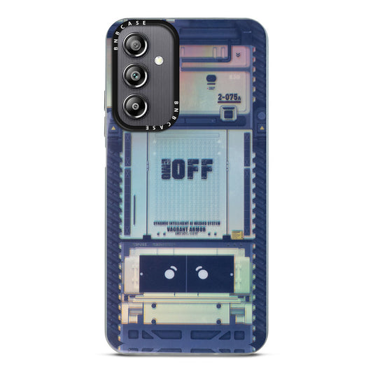 Futuristic Rainbow Effect Circuit Print Hard Back Cover For Samsung A14 4G