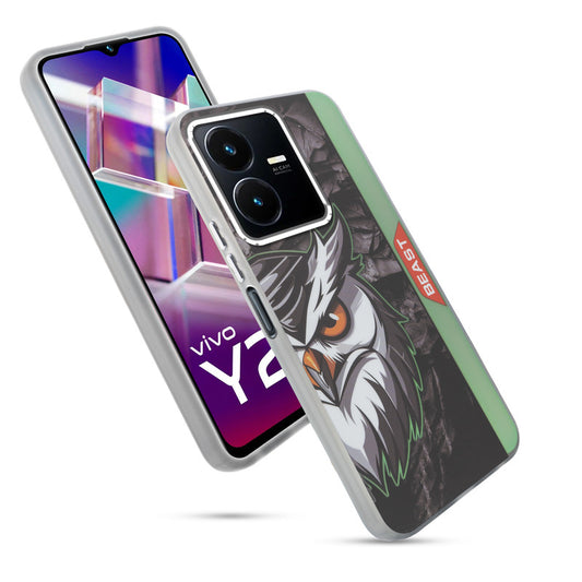 Beast Mode Animal Printed Back Case For Vivo Y22 With Hard Back & Glow Effect