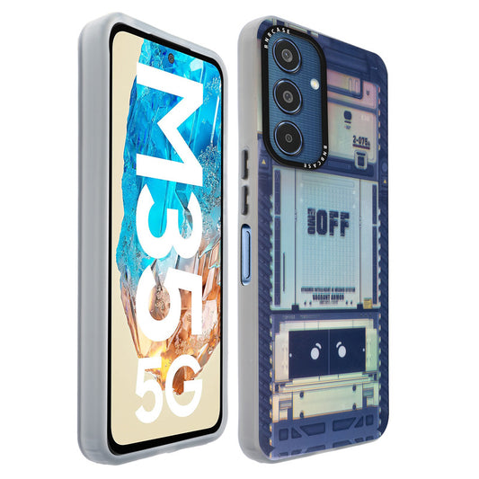 Colorful Reflective Circuit Prints Hard Back Protector Case For Samsung M35 5G