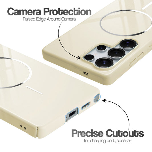 Smooth & Shiny Glossy Hard Back Cover Case For Samsung S25 Ultra 5G With Magsafe Support