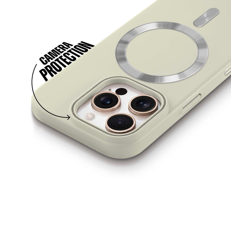 Hard Back Wireless Charging Support Case for Apple iPhone 16 Pro, Durable Design & Shiny Wireless Charging Support Ring