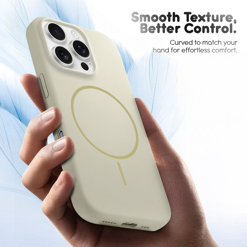 Cloud Feel Silicone Case for Apple iPhone 16 Pro – Supports Wireless Charging