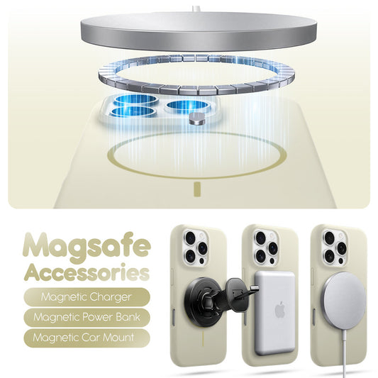 Cloud Feel Silicone Case for Apple iPhone 16 Pro – Supports Wireless Charging