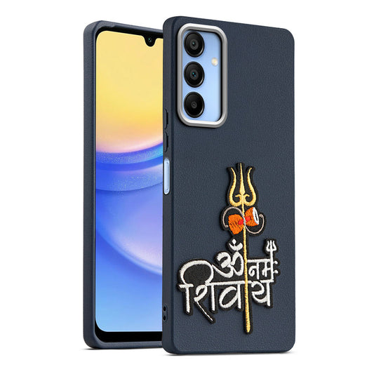 Sleek Textured Silicone Case for Samsung A15 5G Featuring Divine Embroidery on the Back
