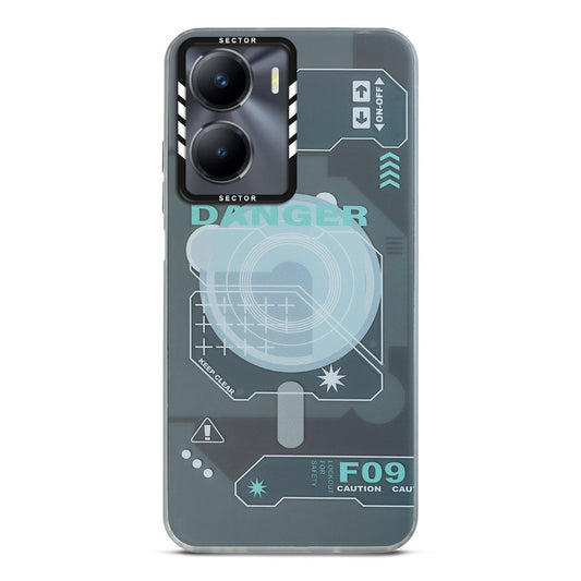 Mechanical Circuit Sector Print Hard Back Cover For Vivo Y16