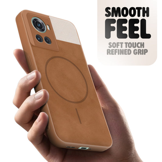 Hybrid PU Leather Matte Cover for OnePlus 10R 5G