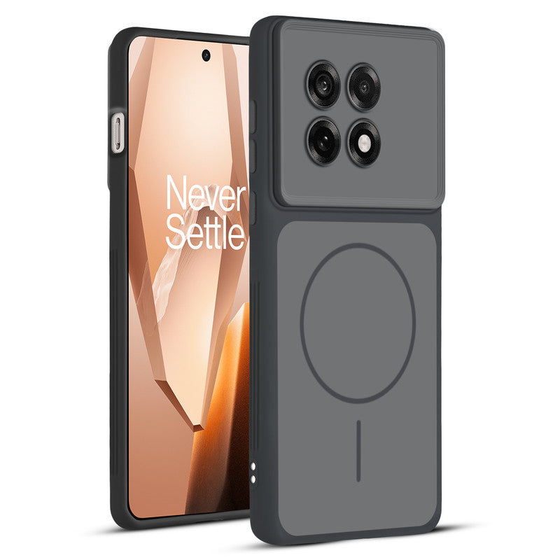 Full protective dual tone Black silicone case for OnePlus 13R 5G showing front and back design coverage