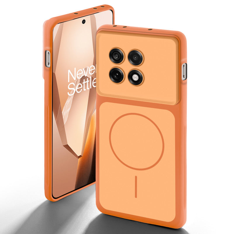 Dual tone silicone Orange back cover for OnePlus 13R 5G showing camera protection and design