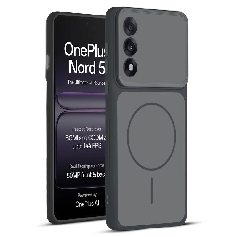 Full protective dual tone Black silicone case for OnePlus Nord 5 5G showing front and back design coverage