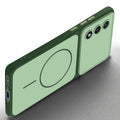 Slim silicone Green phone case for OnePlus Nord 5 5G side angle view showing grip texture and precise cutouts