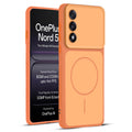 Full protective dual tone Orange silicone case for OnePlus Nord 5 5G showing front and back design coverage