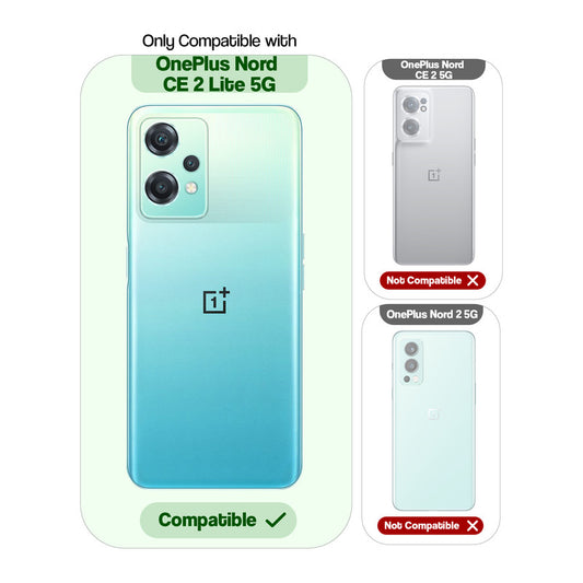 Silicone Frame Transparent Hard Back Ring Stand Case for OnePlus Nord CE 2 Lite 5g