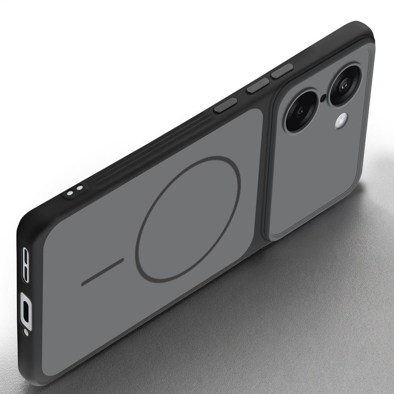 Slim silicone Black phone case for OnePlus Nord CE 5 5G side angle view showing grip texture and precise cutouts
