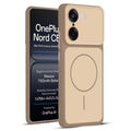 Full protective dual tone Brown silicone case for OnePlus Nord CE 5 5G showing front and back design coverage