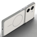 Slim silicone White phone case for OnePlus Nord CE 5 5G side angle view showing grip texture and precise cutouts