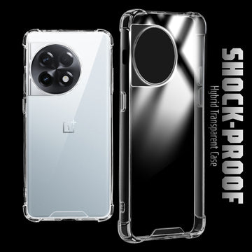 Shockproof Hybrid Transparent Phone Case For OnePlus 11R 5G with Hard Back and Soft Bumper for Maximum Protection