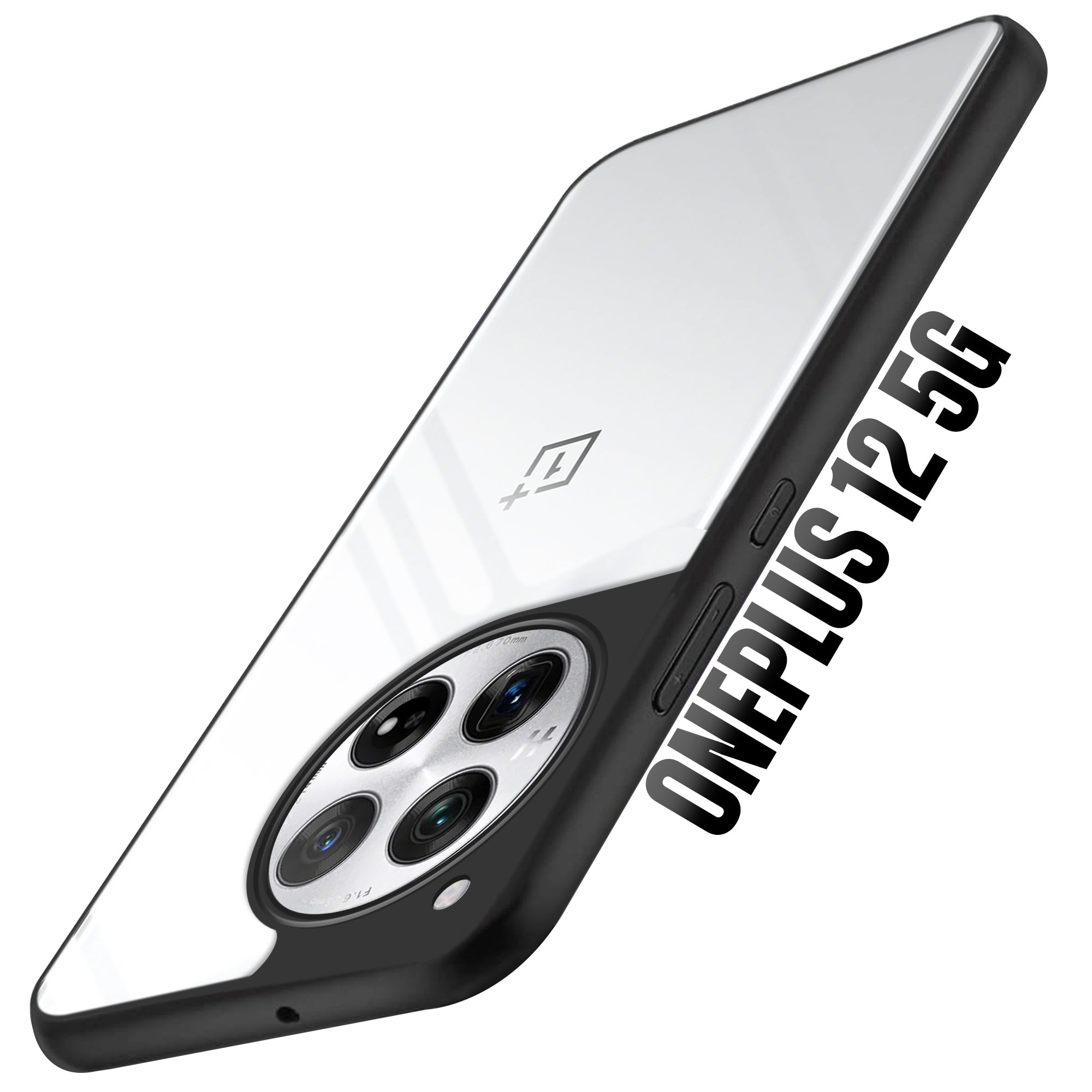 Premium Silicon Soft Framed Case with Clear Back Cover For OnePlus 12 5G