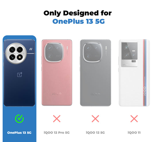 Premium Silicon Soft Framed Case with Clear Back Cover For OnePlus 13 5G