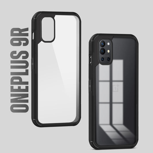 Silicone Frame Transparent Hard Back Cover for Oneplus 9R