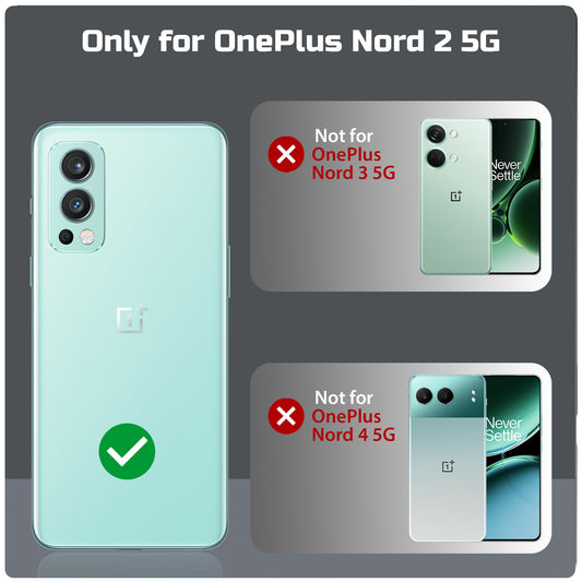 Silicone Frame Transparent Hard Back Cover for Oneplus Nord 2 5G