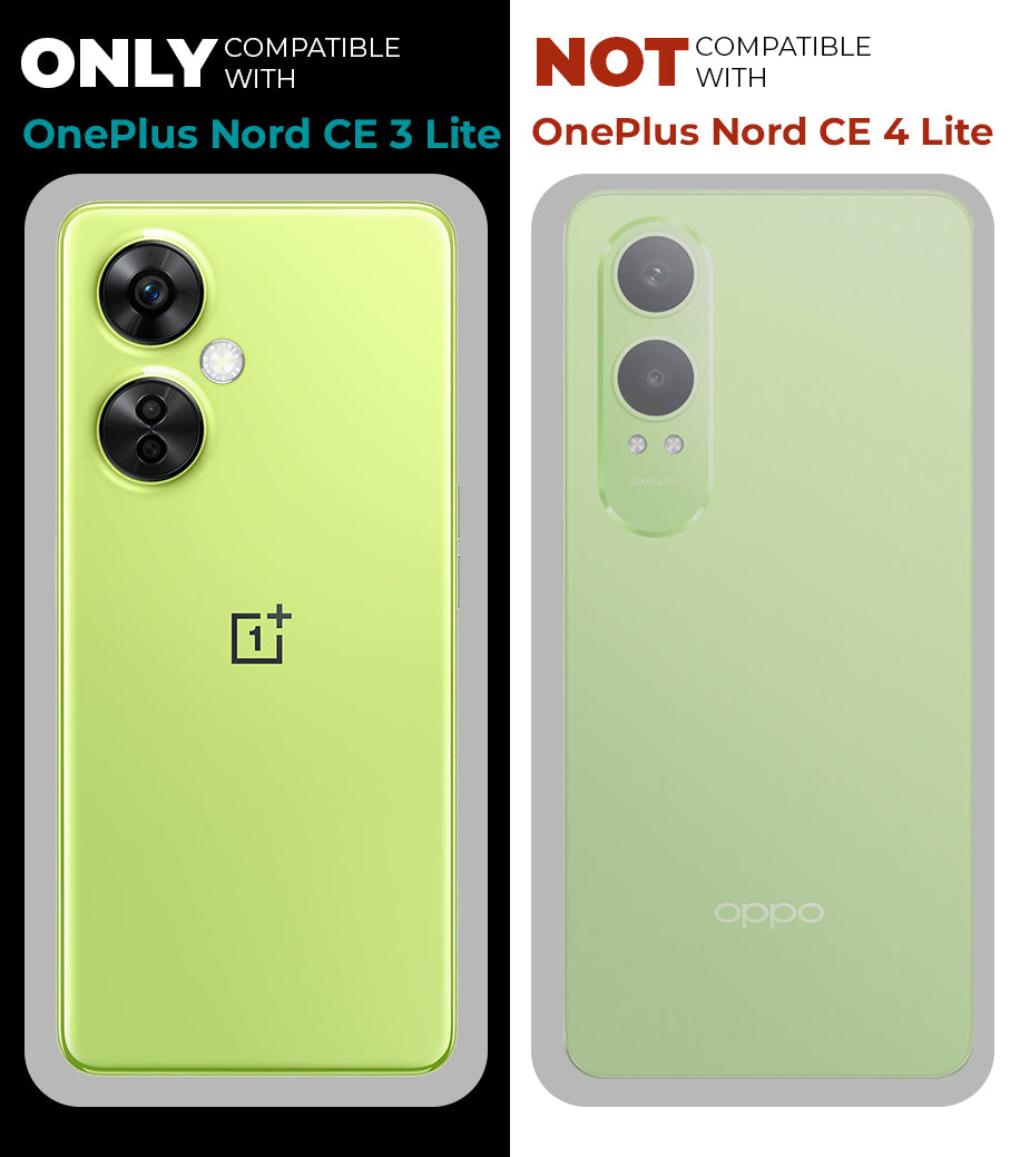 Night Glow & Shiny Hard Phone Cover with Silver Camera Ring For OnePlus Nord CE 3 Lite 5G