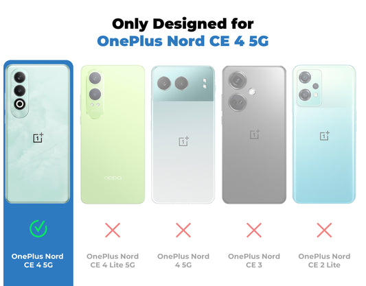 Premium Silicon Soft Framed Case with Clear Back Cover for OnePlus Nord CE 4 5G