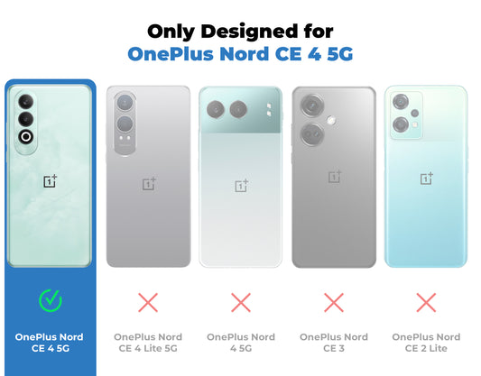Silicone Frame Transparent Hard Back Ring Stand Case for OnePlus Nord CE 4 5G